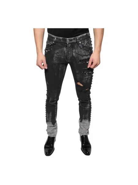 Skinny jeansy skinny Dolce And Gabbana czarne