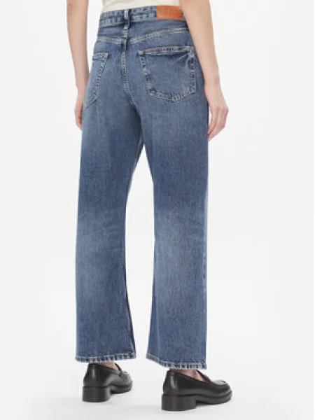 Tommy Hilfiger Jeans hlače Loose Straight Rw Klo Wide Leg modra