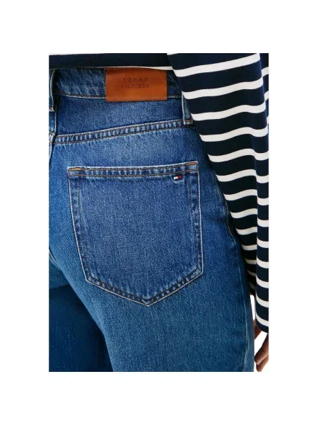 Tommy Hilfiger Blugi FLO | high waist albastru