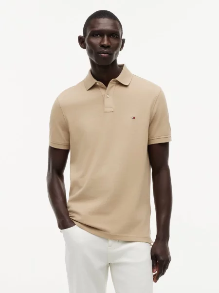 Tommy Hilfiger koszulka polo Mężczyźni L brązowy