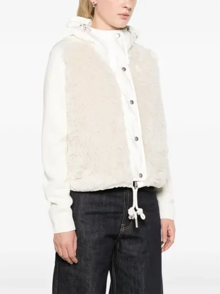 Cardigan Moncler de lână alb