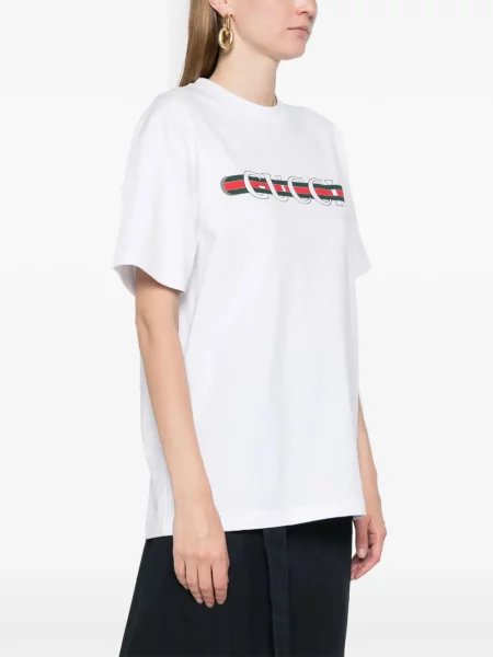 Tricou Gucci cu imagine alb