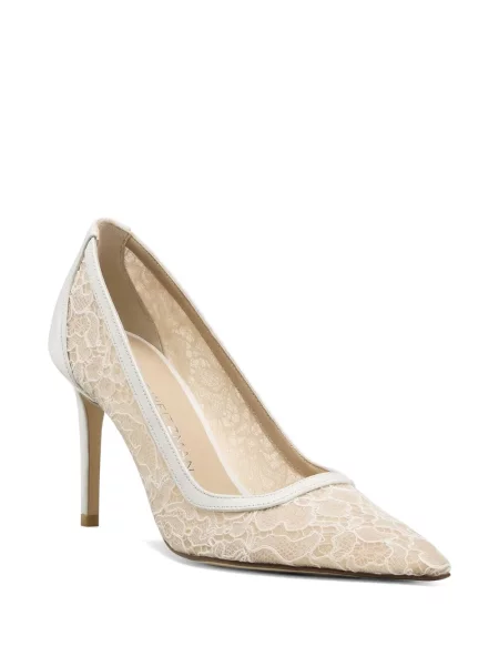 Pantofi cu toc Stuart Weitzman cu model floral din dantelă