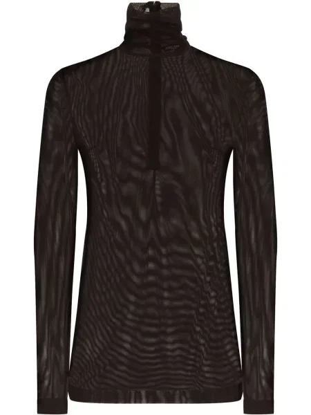 Top Dolce & Gabbana transparente plasă negru