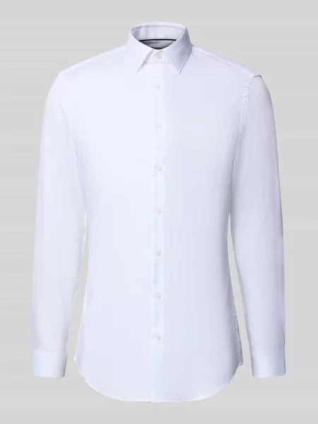 Koszula biznesowa o kroju super slim fit z listwą guzikową Jake*s biała