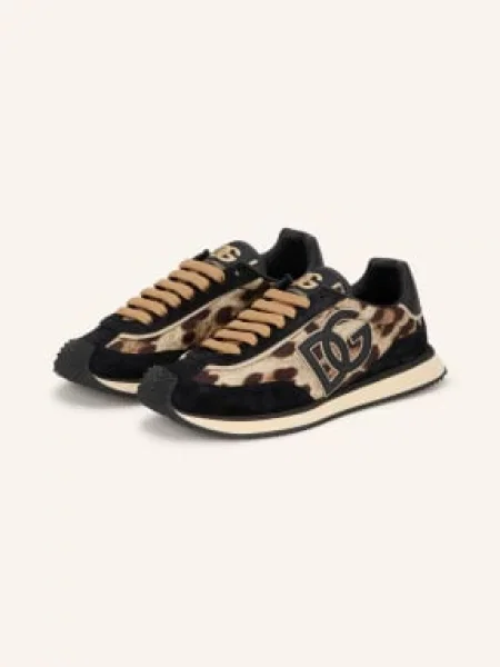 Dolce & Gabbana Sneakersy Dg Cushion / hnědá / béžová černá