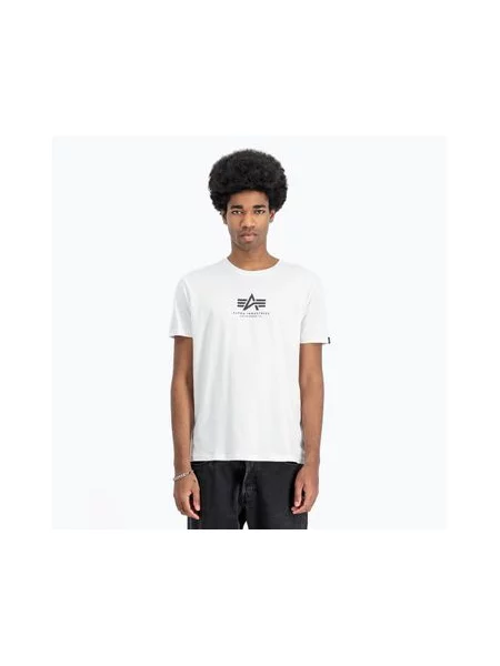 Футболка Alpha Industries Basic Mid Logo біла