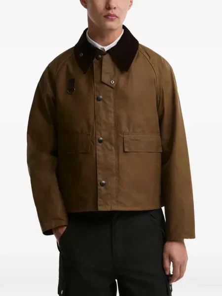 Gulerat ceruit geacă Barbour de catifea cord maro