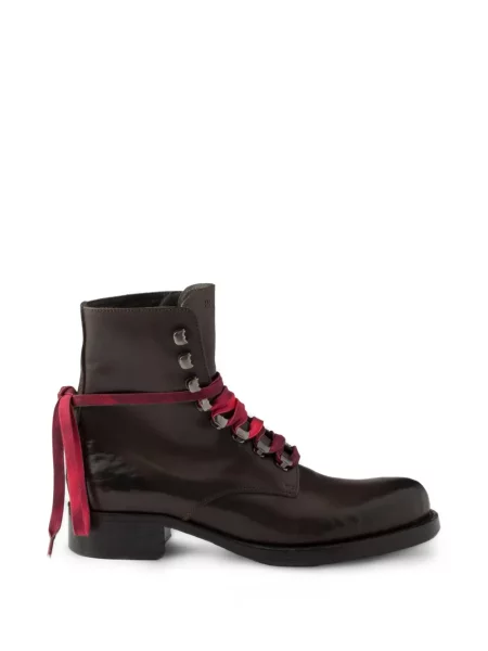 Botine Prada din piele maro