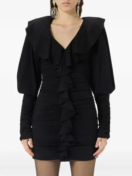 Rochie mini Blumarine cu volane negru