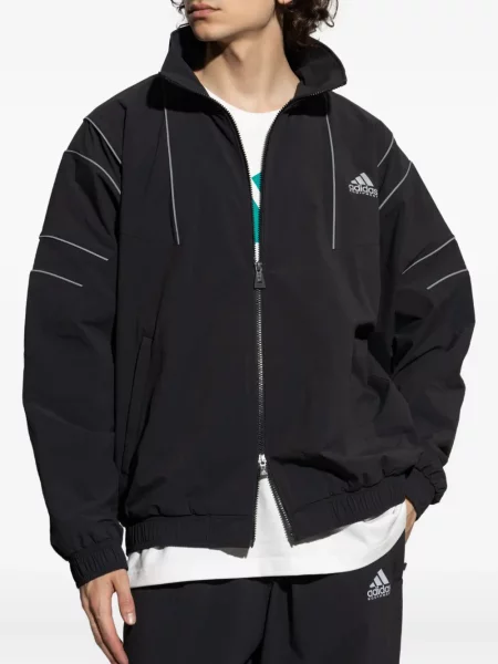 Tricou Adidas cu dungi cu imagine alb