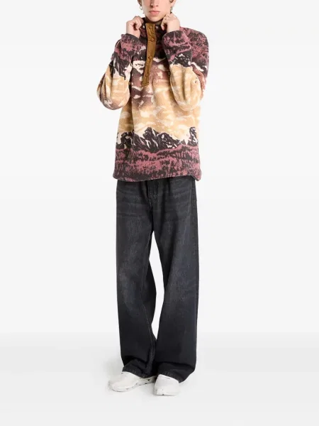 Pulover Columbia din fleece cu imagine maro