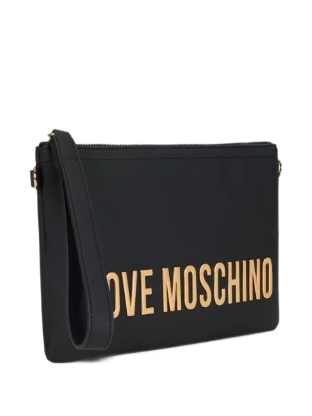 Чанта тип портмоне Love Moschino с автограф черно