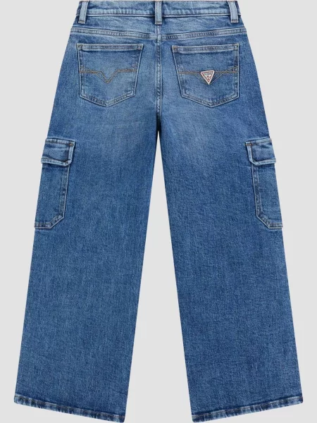 Детские широкие джинсы Guess голубые