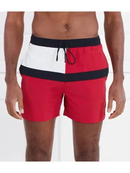 Olcsóbban. Férfi úszónadrág Tommy Hilfiger Medium Drawstring primary red. Méret: L piros