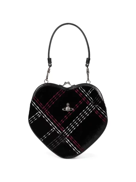 Portofel Vivienne Westwood cu motiv cu inimi negru