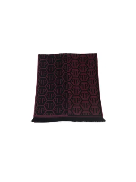 Szal Philipp Plein z logo czerwona