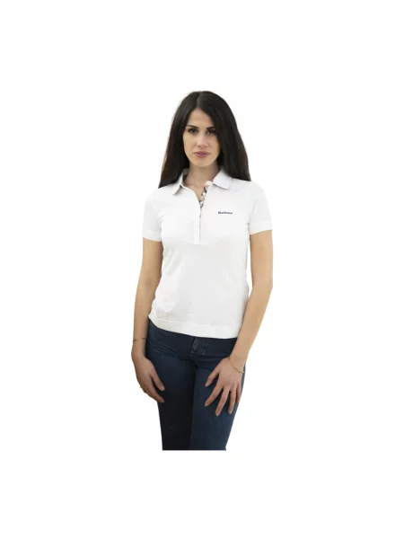 Koszulka polo Barbour biała