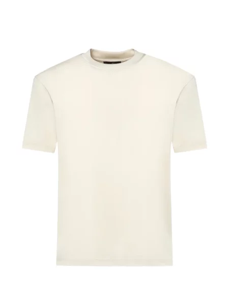 Tricou Giuliano Galiano cu decolteu rotund alb