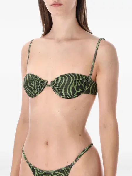 Bikini Matinèe cu imagine cu model zebră verde