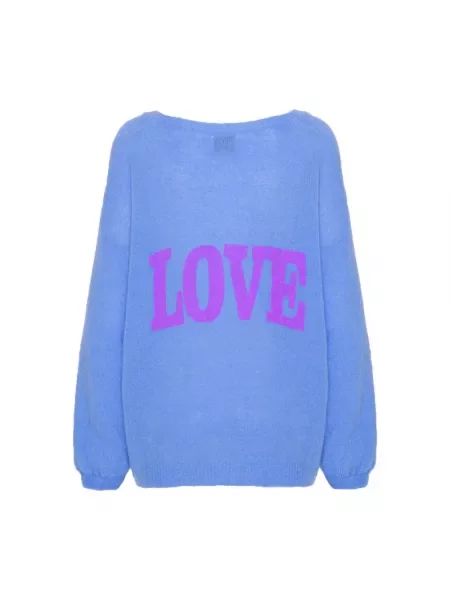 Sweter Americandreams wełniany niebieski