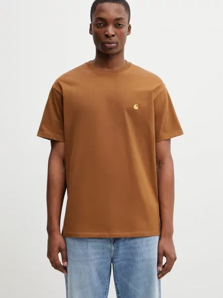 Carhartt WIP S/S Chase T-Shirt t-shirt ανδρικό καφέ