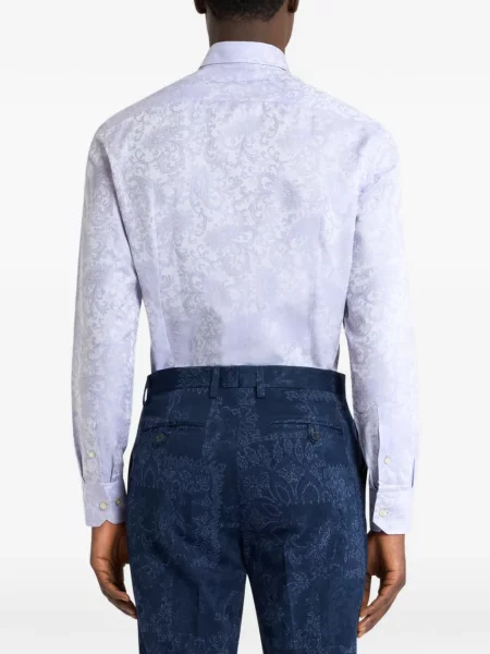 Πουκάμισο Etro paisley ζακάρ μωβ