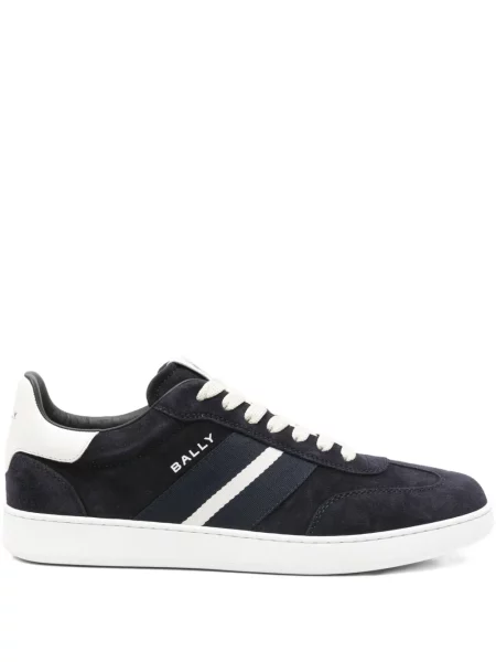 Sneakerși Bally din piele de căprioară cu imagine albastru