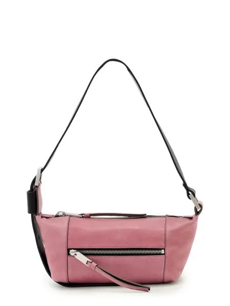 AllSaints crossbody kabelka kožená VEGA růžová