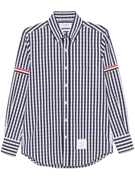 Cămașă Thom Browne în carouri albastru