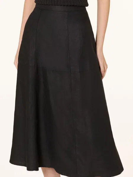 Lanius Spódnica Z Lnu blau