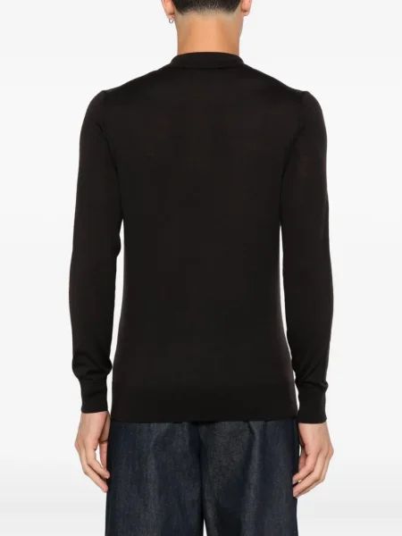 Lung tricou polo Paolo Pecora maro