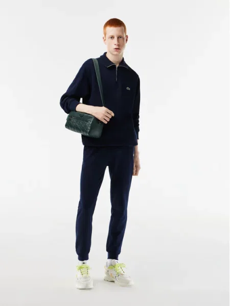 Светр Lacoste півгольф синій