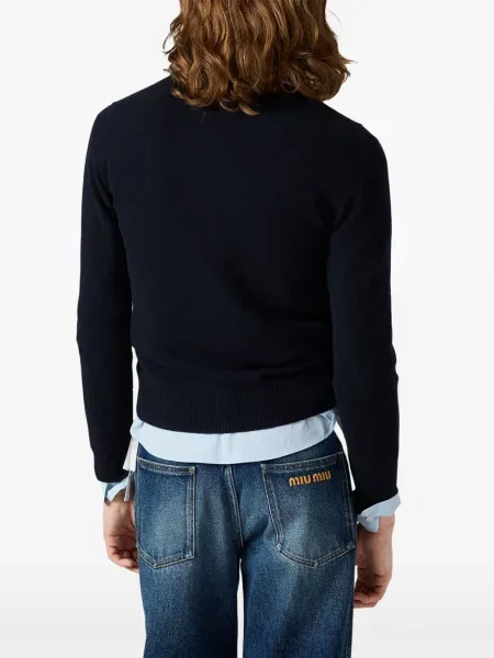Cardigan Miu Miu din cașmir albastru