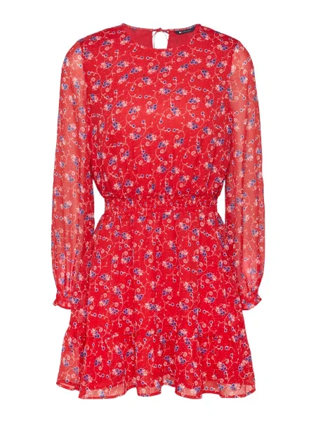 Tommy Jeans rochie rosu mini evazati alb