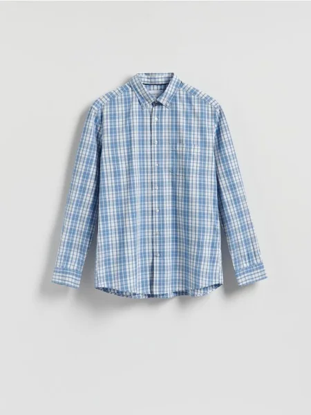 Reserved Cămașă regular fit în carouri albastru