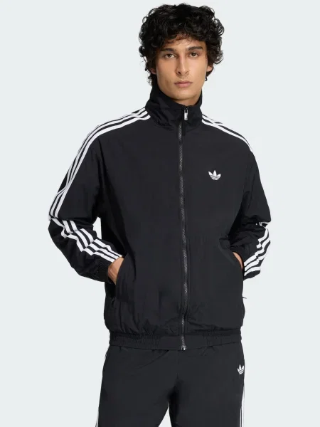 ADIDAS ORIGINALS Prechodná bunda Firebird čierna biela