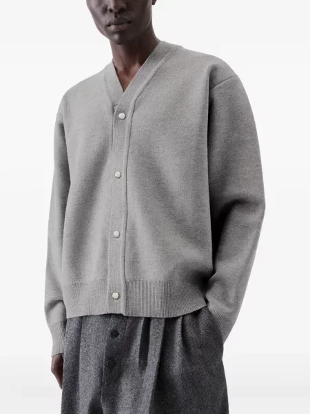 Cardigan Jacquemus cu decolteu în V gri