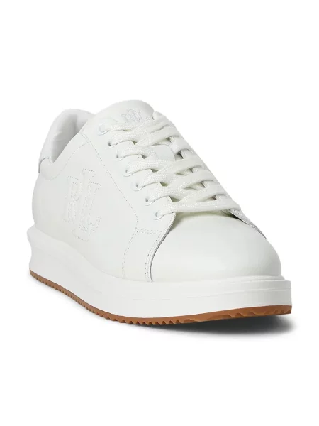 Kožené tenisky Lauren Ralph Lauren Ainsley biela