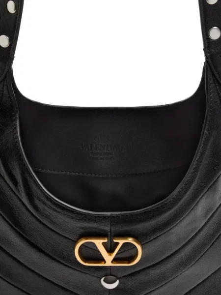 Чанта Valentino Garavani с шипове черно
