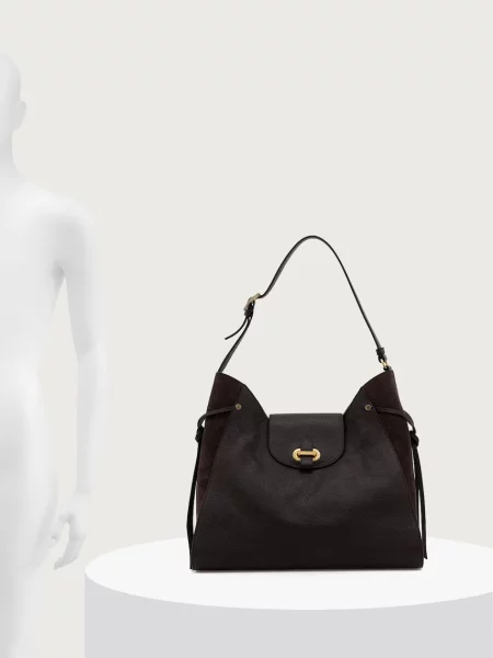 Кожаная сумка шоппер Pollini