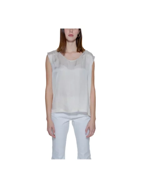 Top Street One z krótkim rękawem w miejskim stylu beżowy