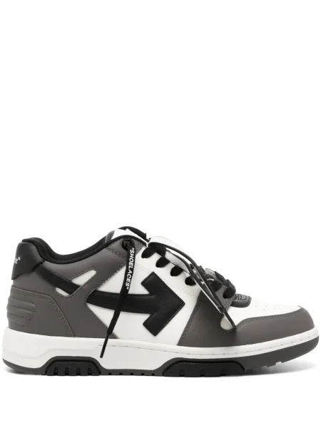 Sneakerși Off-white din piele business alb