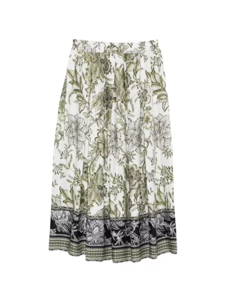 Fustă midi Fay cu model floral cu imagine alb