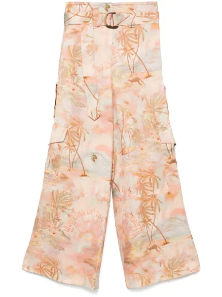 Pantaloni cargo Zimmermann portocaliu