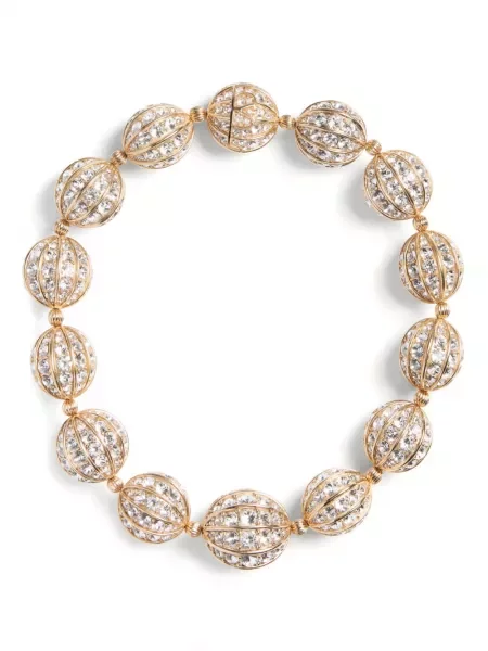 Colier Valentino Garavani de cristal auriu