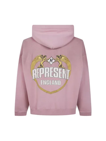 Bluza z kapturem Represent z kapturem w serca różowa