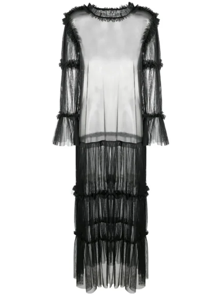 Bluză Mm6 Maison Margiela transparente lungă negru