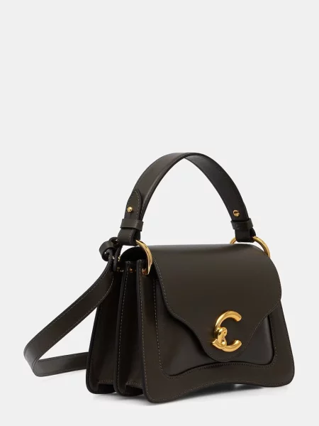 Geanta crossbody Coccinelle din piele verde