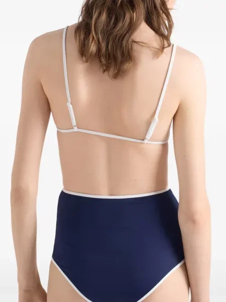 Bikini Prada din jerseu albastru